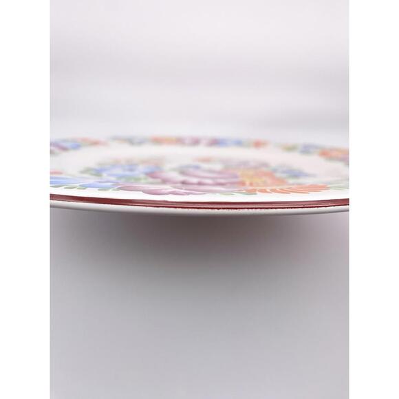 Czech Handpainted Floral Plate Wall Hanging Display Plate Pleasant Art Pottery - Picture 8 of 13